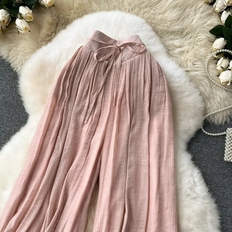 Girls’ Lightweight High Waist Chiffon Pants