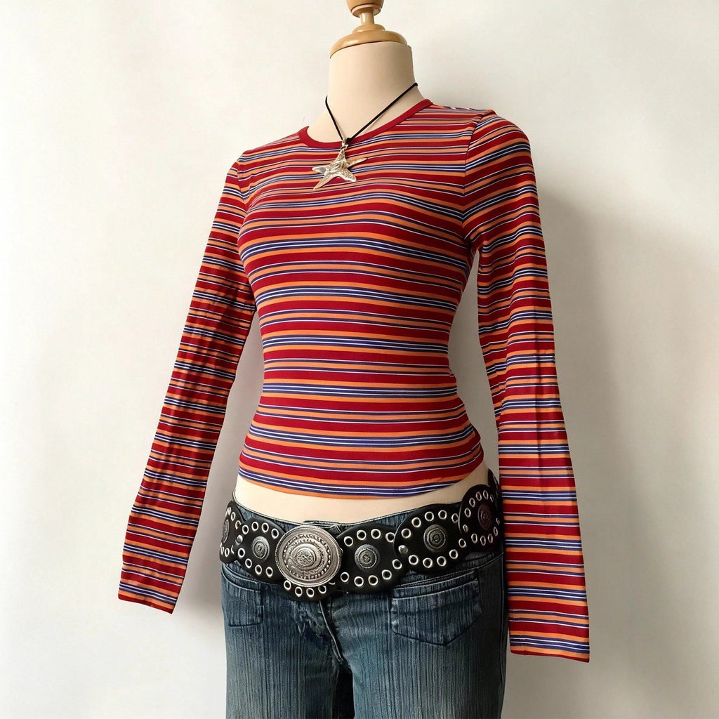 Gestreiftes Langarmshirt für Damen