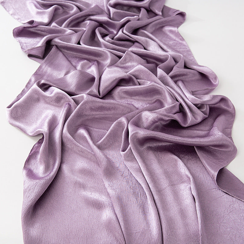 Crinkled Satin Scarf | Luxe Headscarf & Shawl