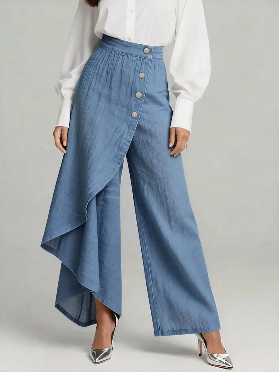 Women's Casual Denim-Style Pants | Premium Modest Fashion