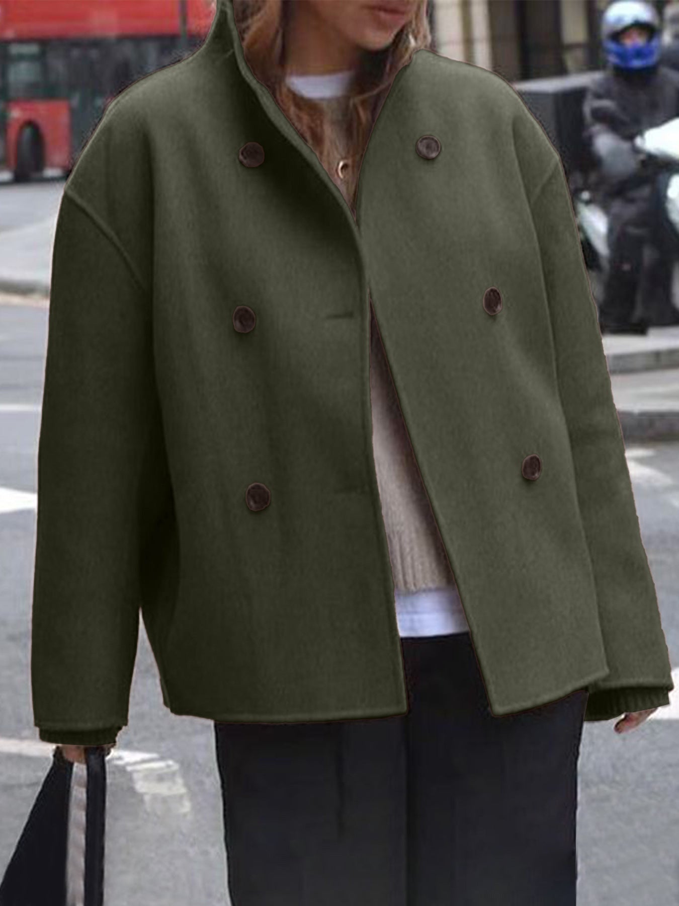 Luxury Solid Colour Winter Coat for Women