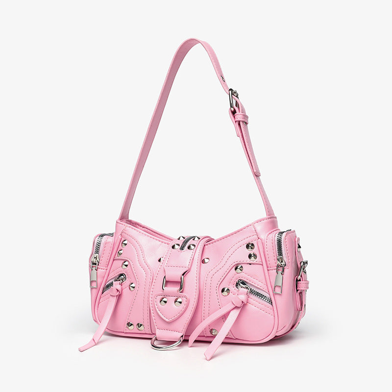 Street Style Crossbody Bag | Edgy Biker Shoulder Bag