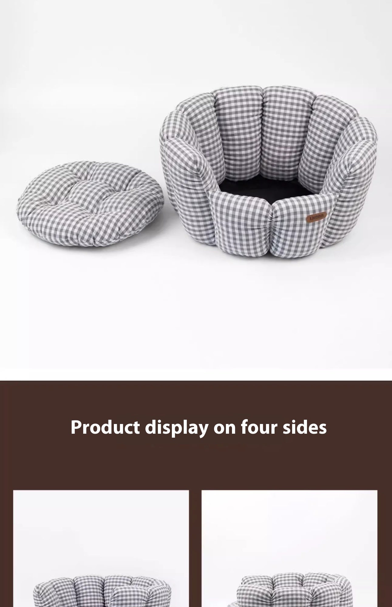 Classic Plaid Pet Bed - All Season Comfort