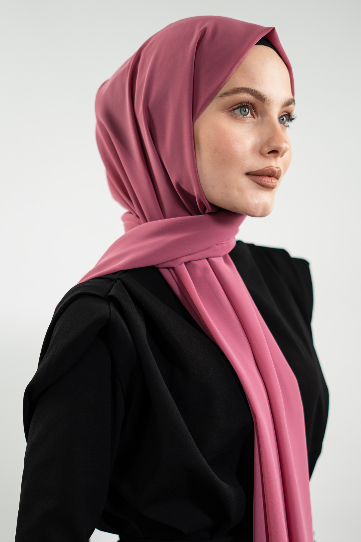 Rose Pink Chiffon Hijab|NEOMODEST