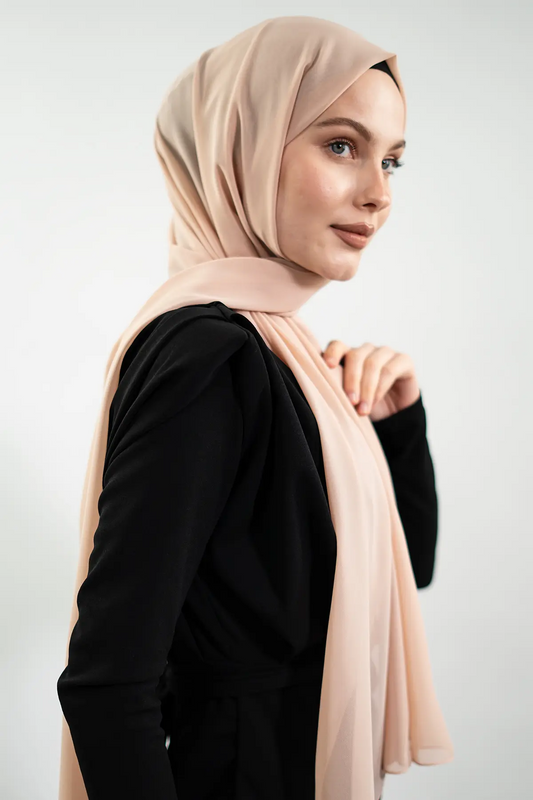 Chiffon Beige Hijab| NEOMODEST