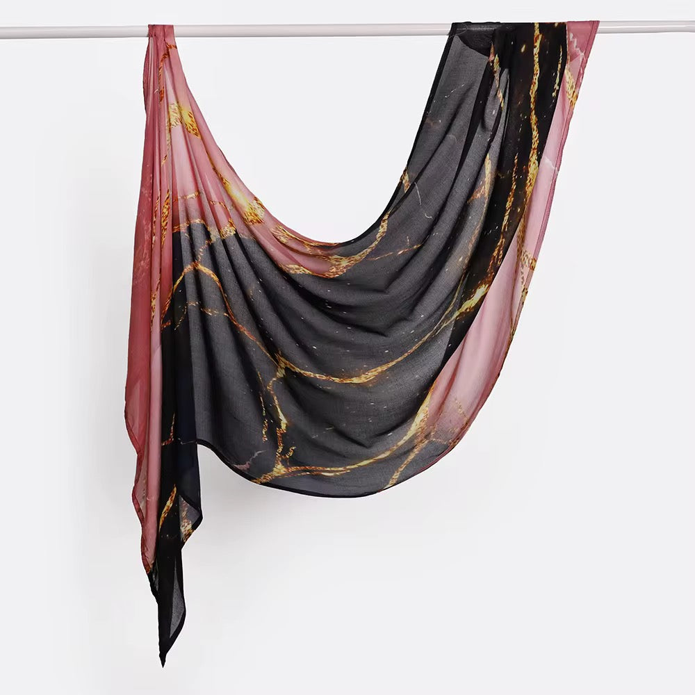 Ethnic Modal Foulard Scarf, 180/70cm Premium Long Hijab