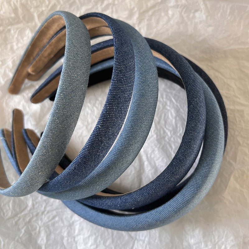 Denim Headband - Handcrafted Solid Colour Hair Accessory
