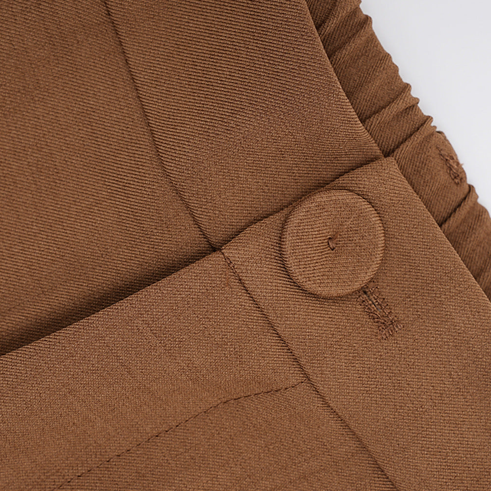 V-Neck Tailored Jacket & Trousers Set | Modest Luxury Suit