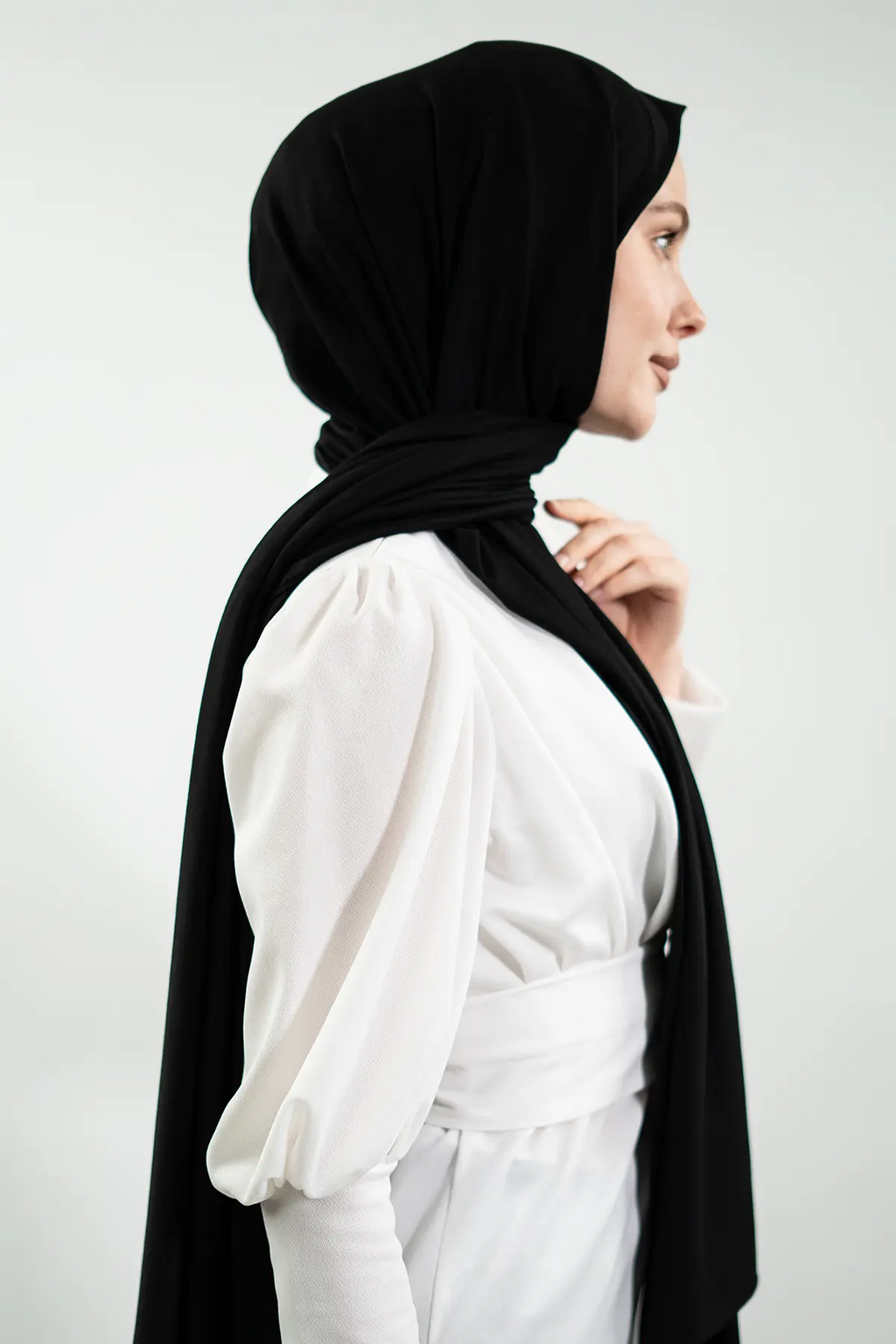 Black Jersey Hijab | Lightweight Scarf