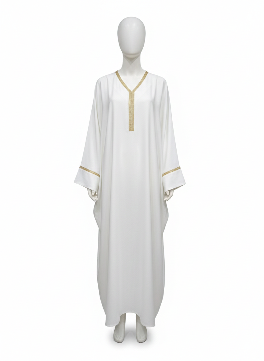 Versatile Bat Sleeve Abaya Cape Dress, Middle Eastern Robe