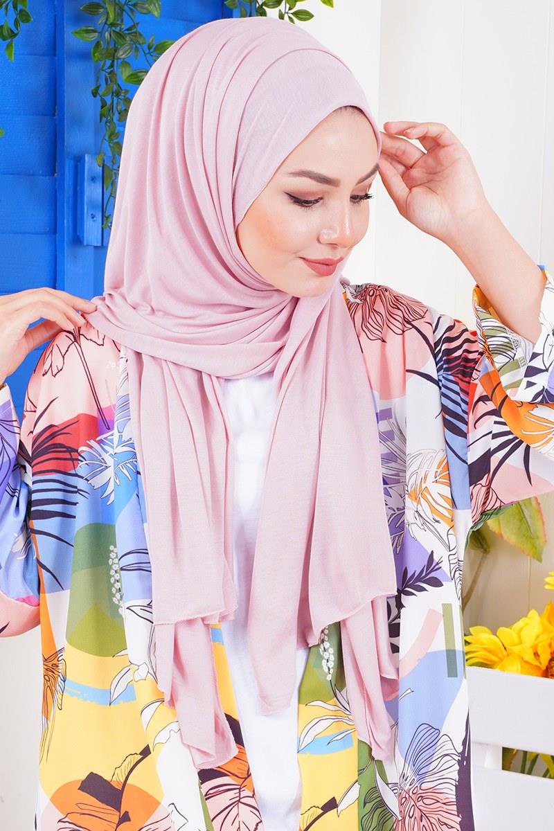 Combed Cotton Shawl – Powder