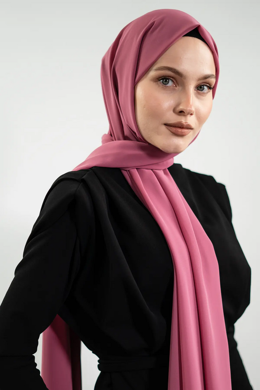 Rose Pink Chiffon Hijab|NEOMODEST
