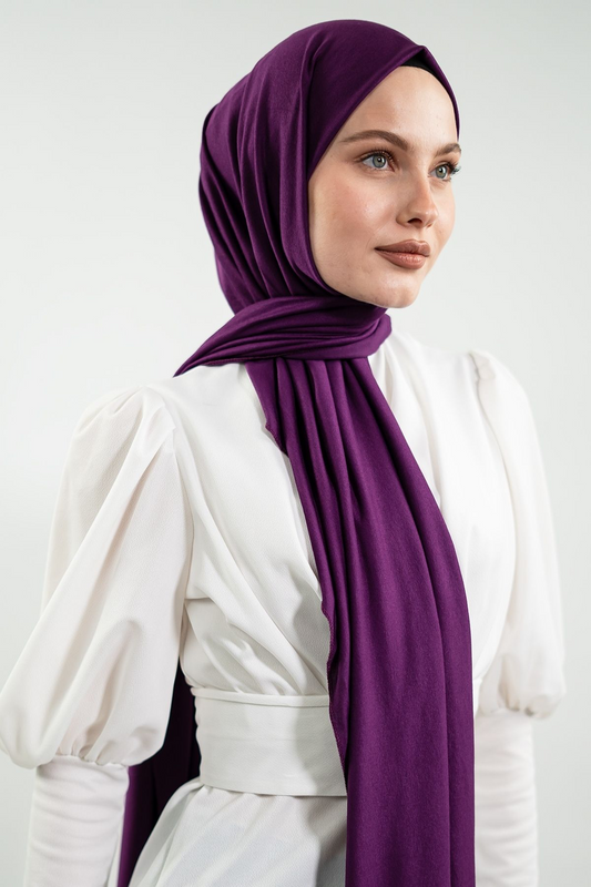 Purple Jersey Hijab 