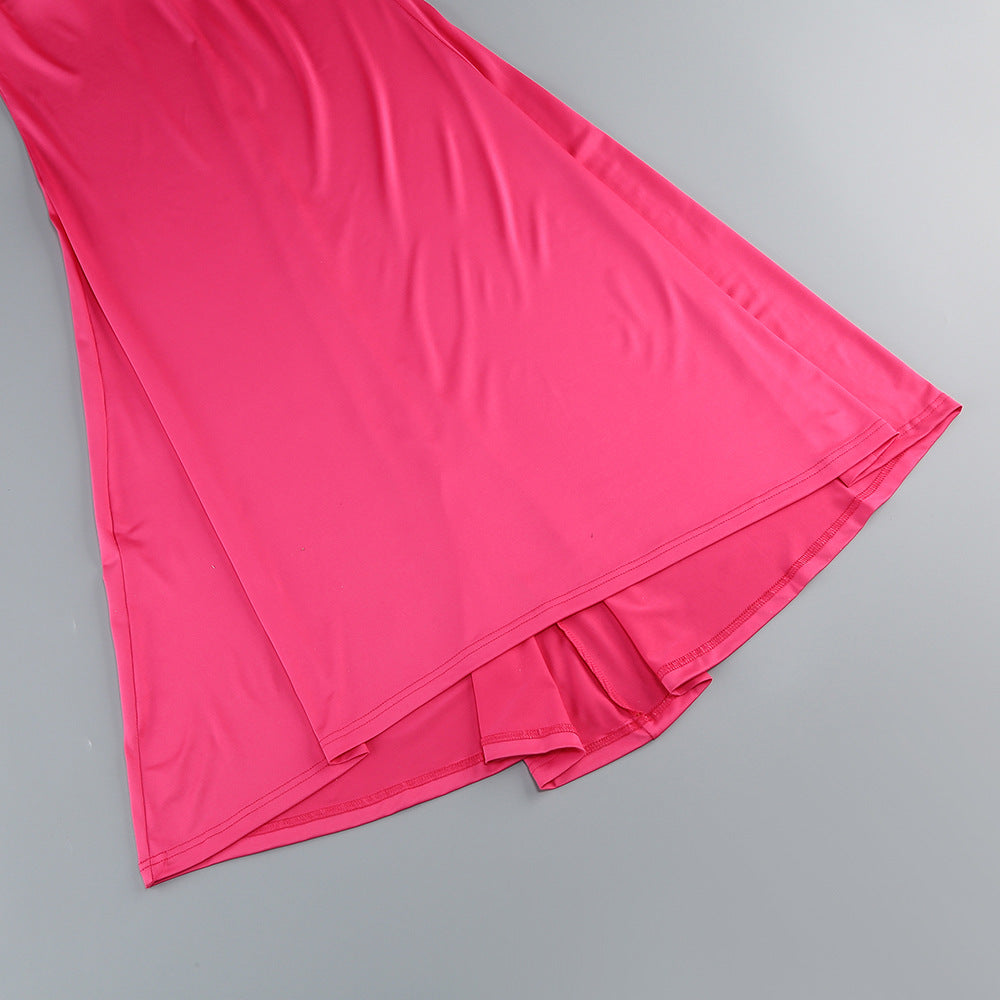 Rose Vintage Lace Maxi Dress with Pleated Waist