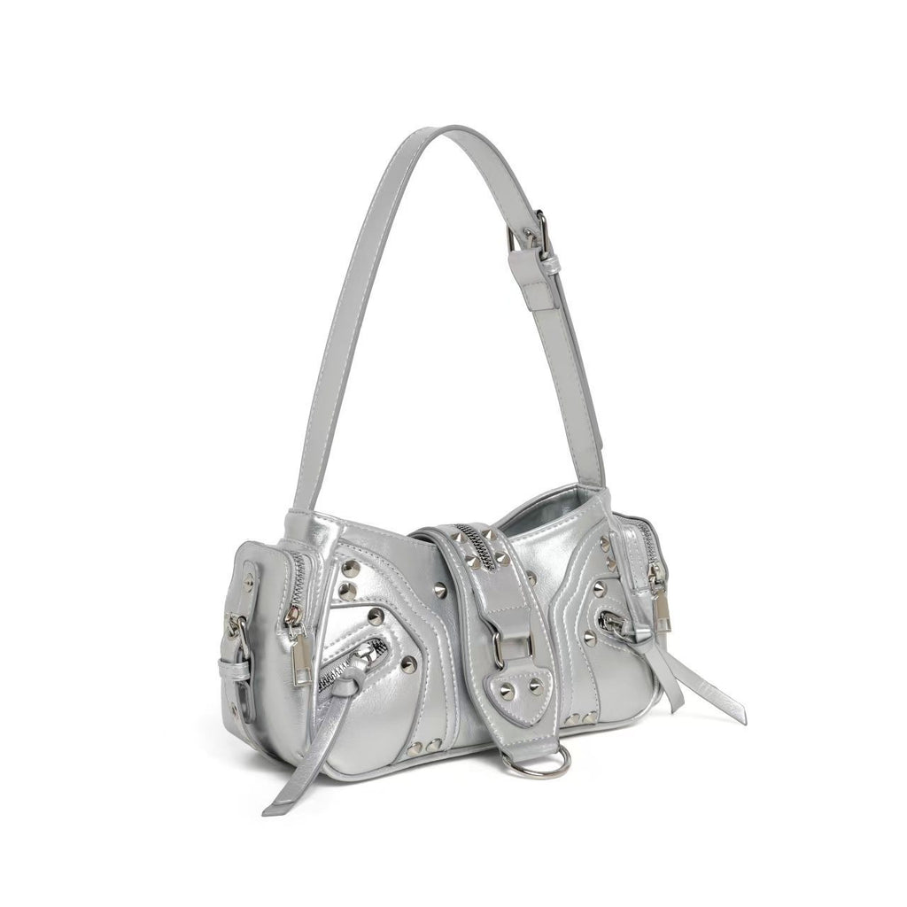 Street Style Crossbody Bag | Edgy Biker Shoulder Bag