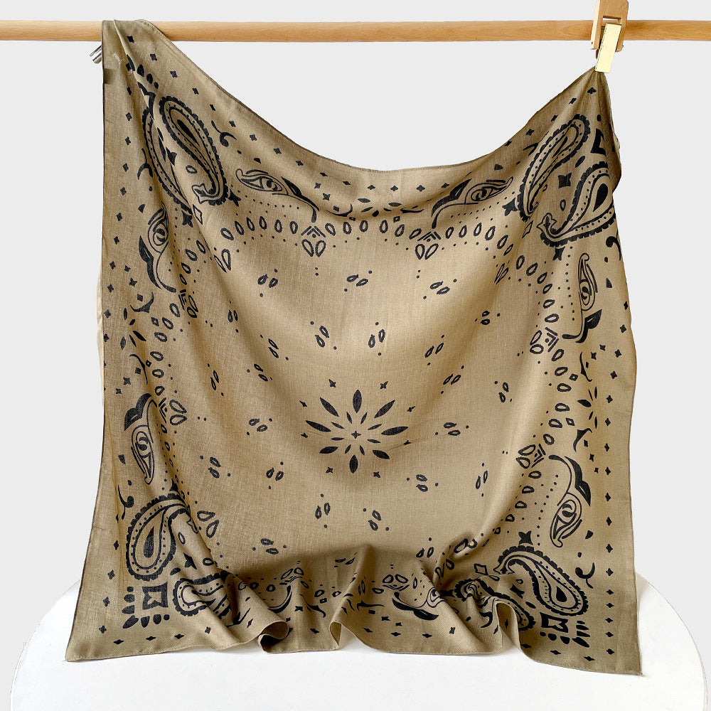 Paisley Silk Square Scarf | 90x90cm Luxury Herringbone