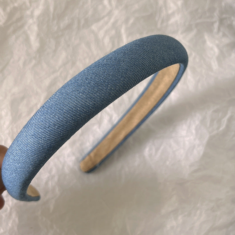 Denim Headband - Handcrafted Solid Colour Hair Accessory