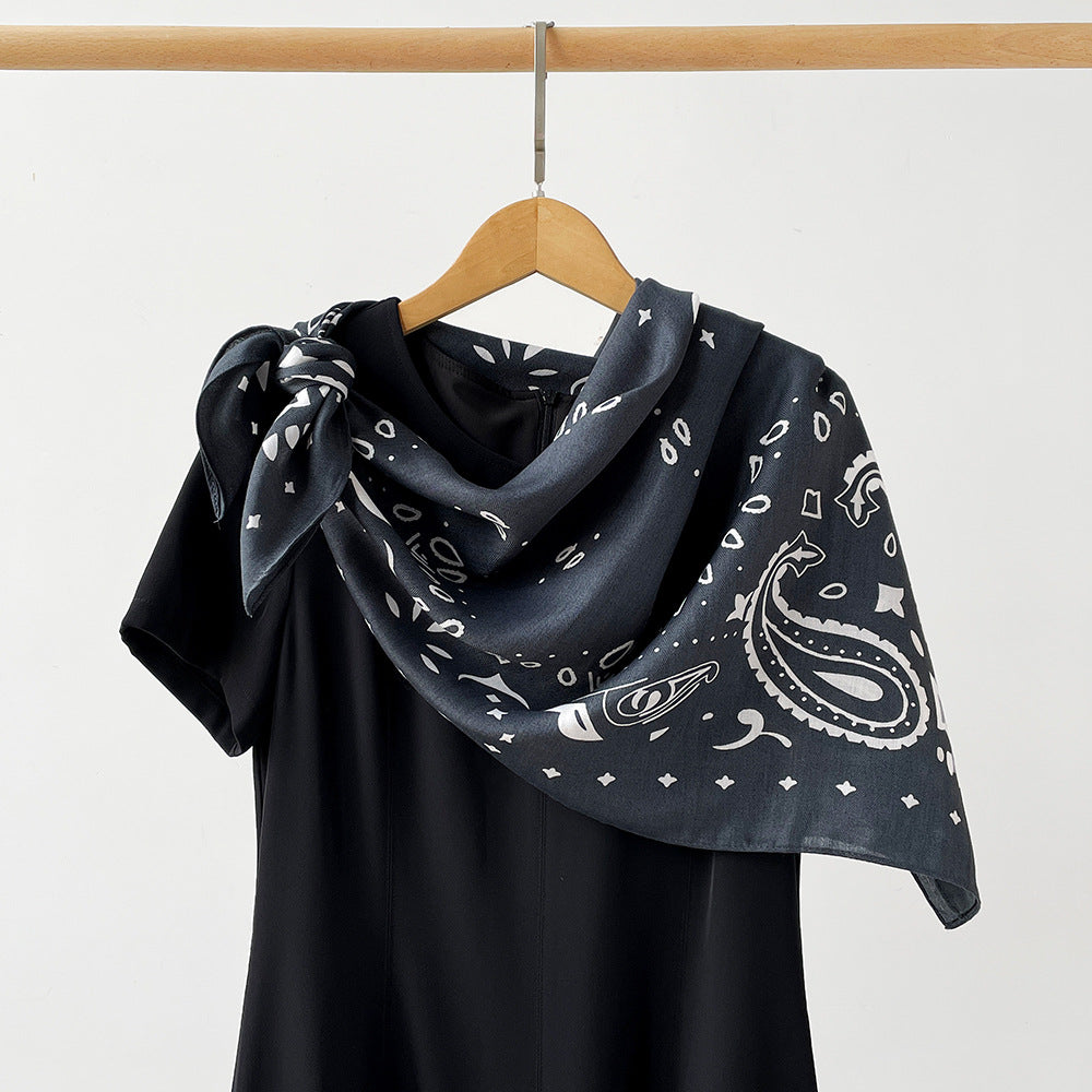 Paisley Silk Square Scarf | 90x90cm Luxury Herringbone