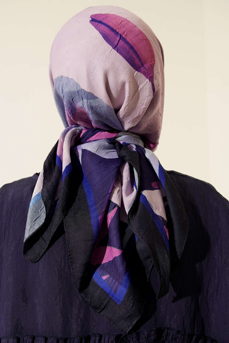 Floral Bamboo Crash Scarf – Purple | neomodest