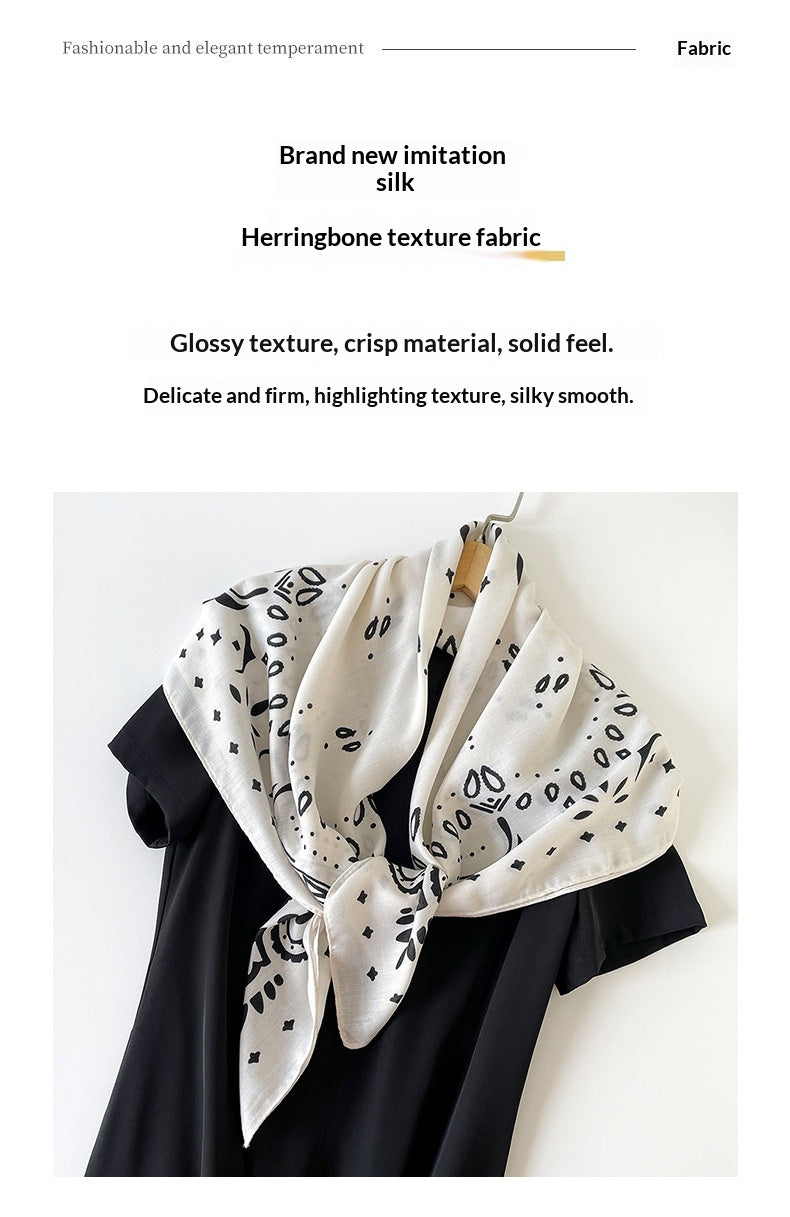 Paisley Silk Square Scarf | 90x90cm Luxury Herringbone