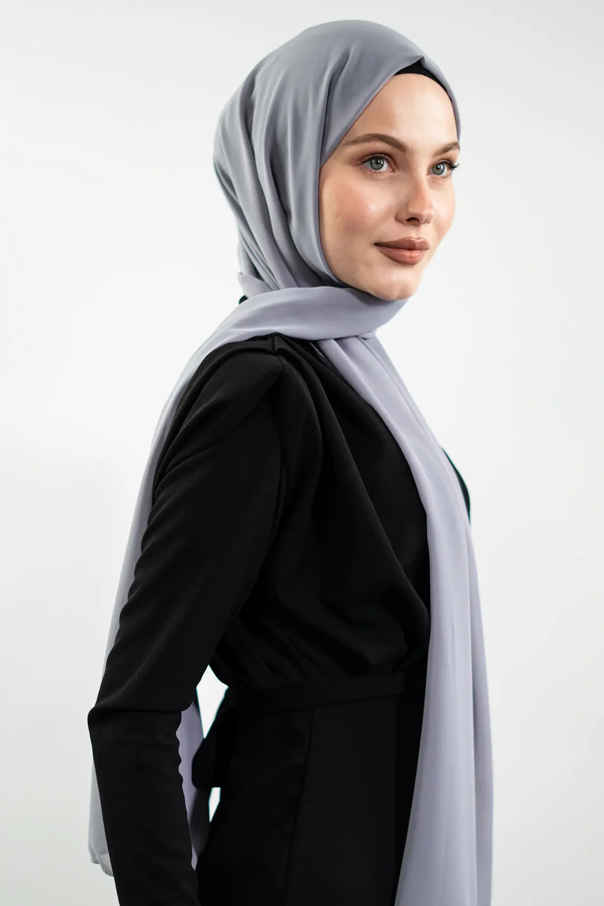 Chiffon Grey Hijab| NEOMODEST