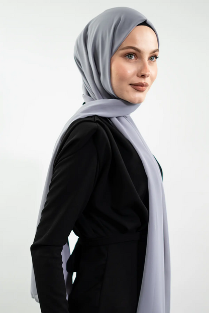 Chiffon Grey Hijab| NEOMODEST