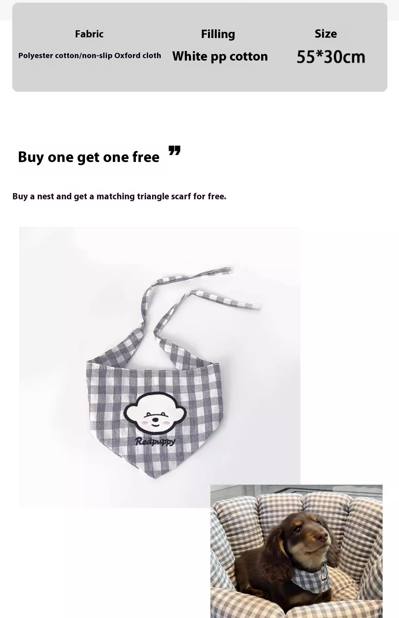 Classic Plaid Pet Bed - All Season Comfort