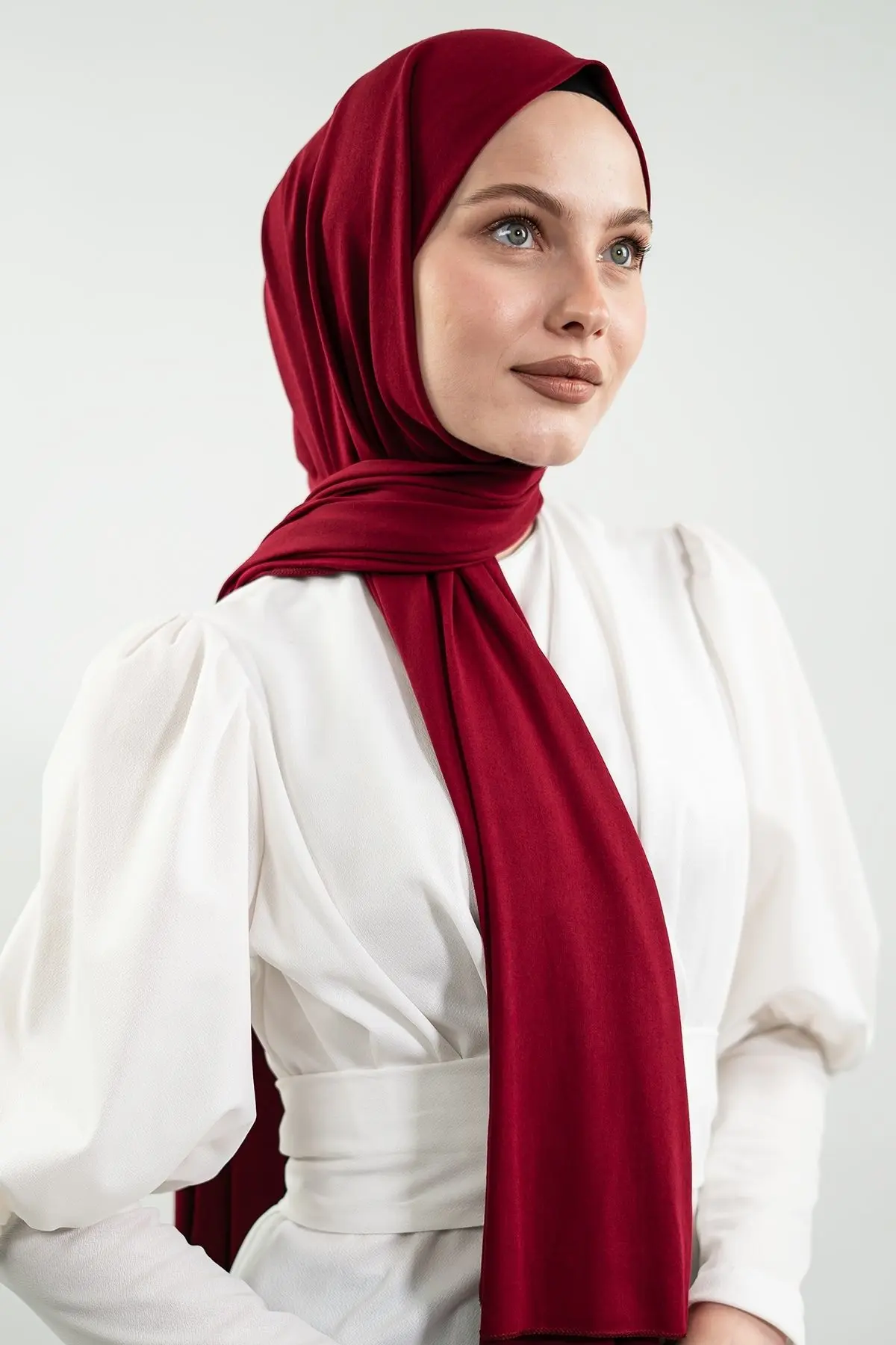 Claret Red Jersey Shawl