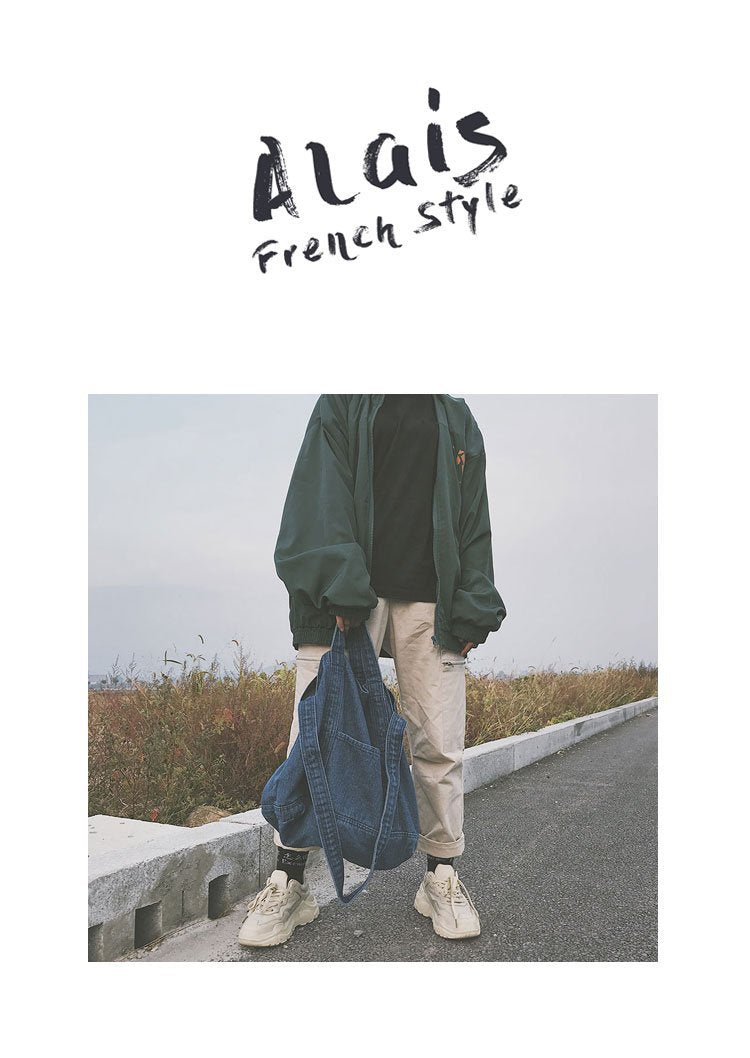 Large Canvas Denim Tote Bag | Spacious Shopping Shoulder Bag