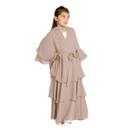 Children's Elegant Three-layer Chiffon Dress, Children's Hijab Dress