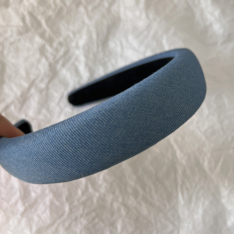 Denim Headband - Handcrafted Solid Colour Hair Accessory