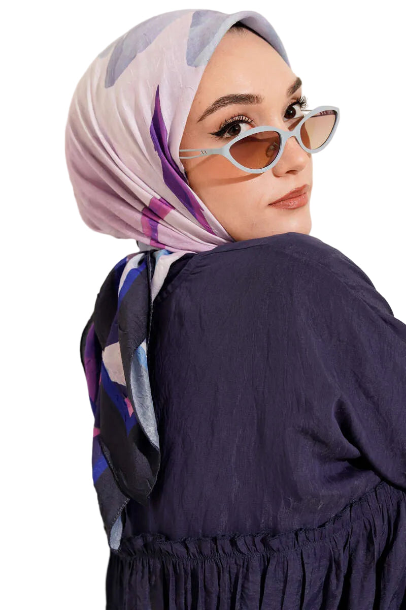 Floral Bamboo Crash Scarf – Purple | neomodest