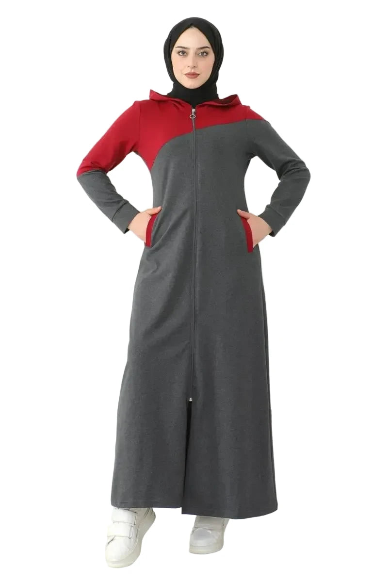 Hijab Sports Abaya | Hooded Modest Activewear | Zippered Abaya