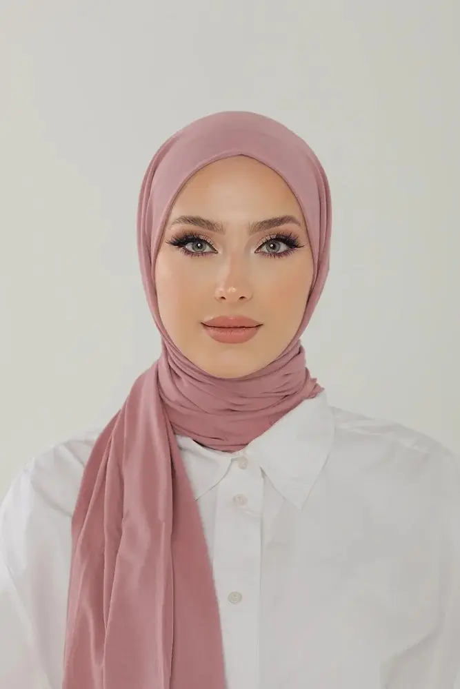 Premium Jersey Hijab—Indigo, Powder Pink