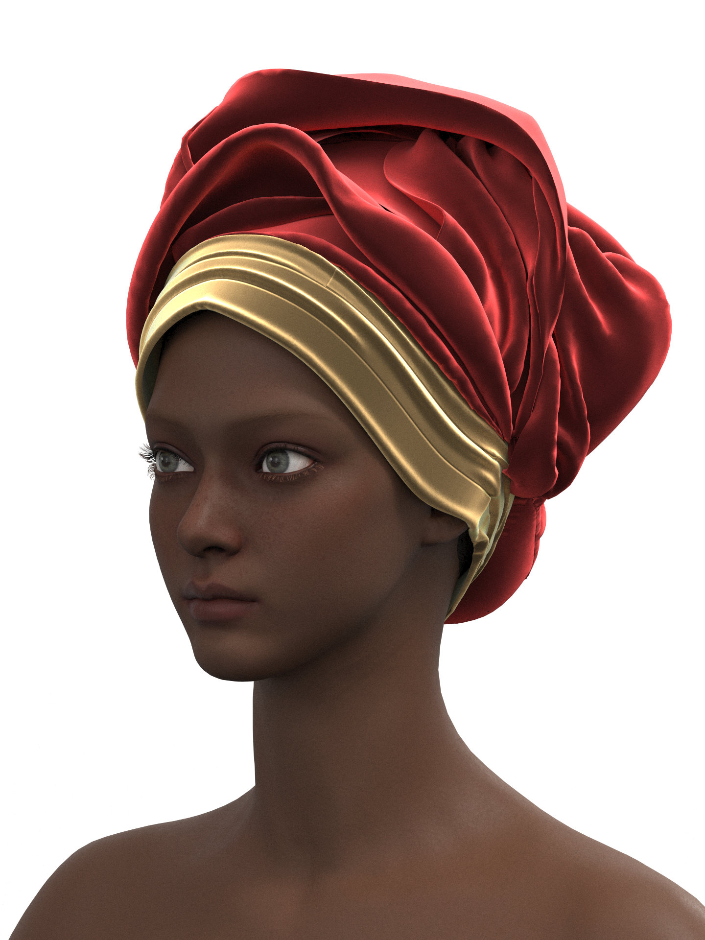 Afro Luxe Red Turban
