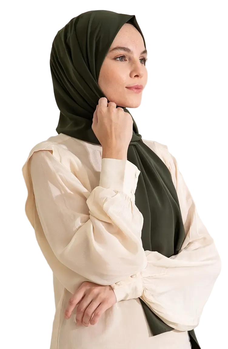 Madina Silk Hijab | Khaki 
