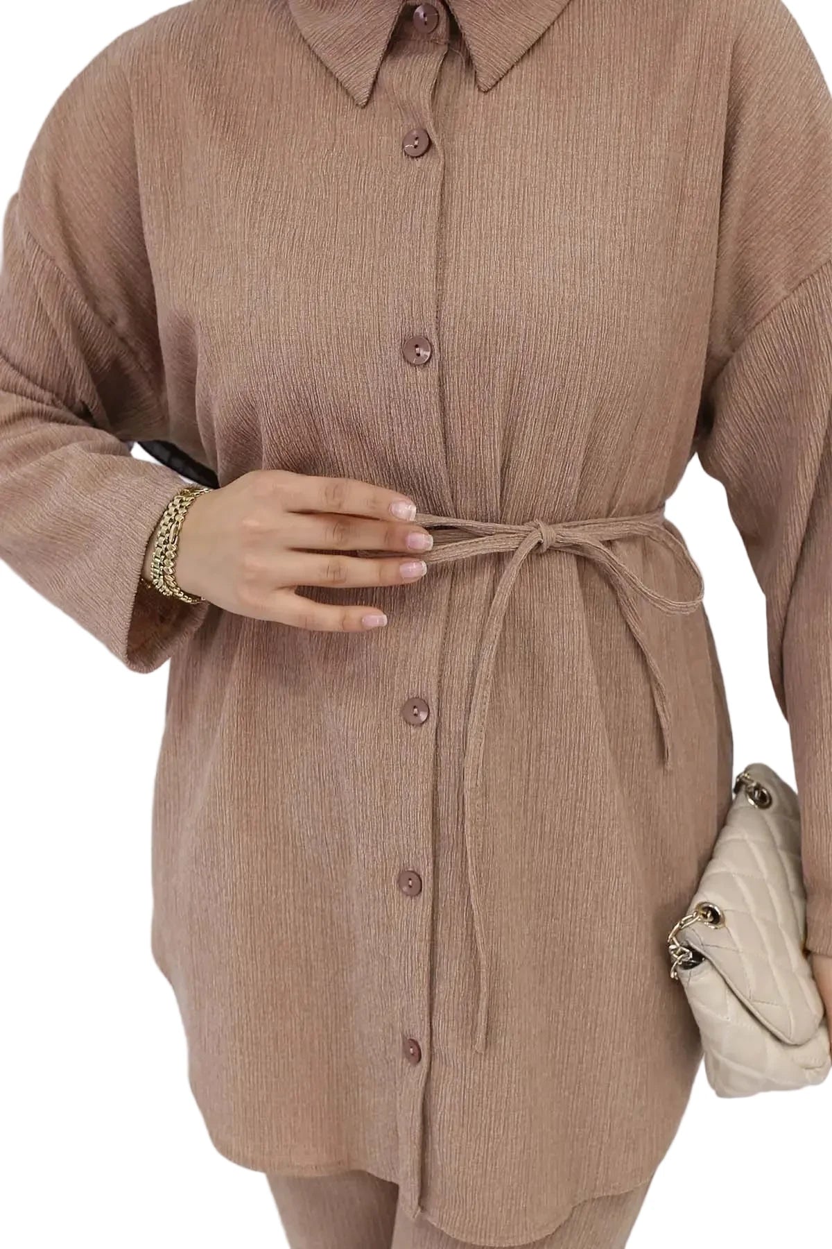 Modest Suit With Waist Belt