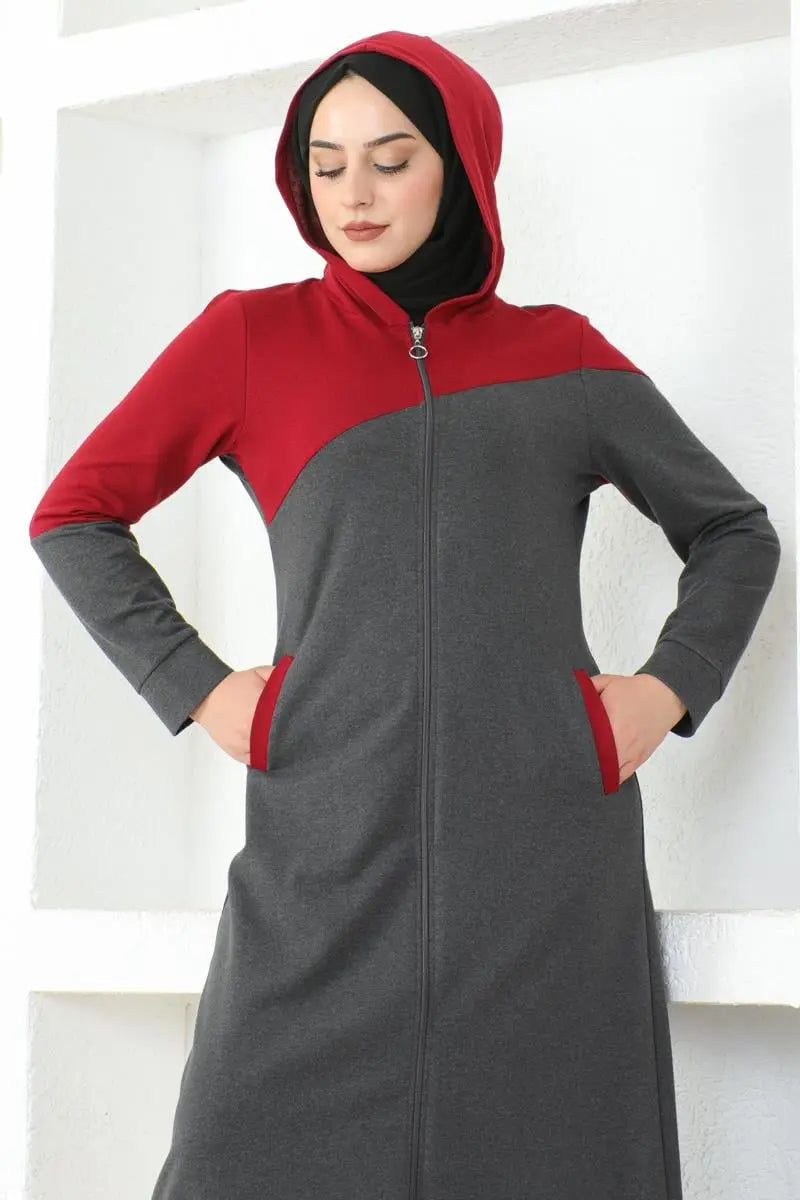 NEOMODEST Two-Toned Hoodie Abaya
