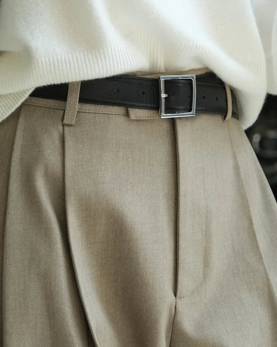 Women’sCasual Style Three-dimensional Pleated Suit Pants
