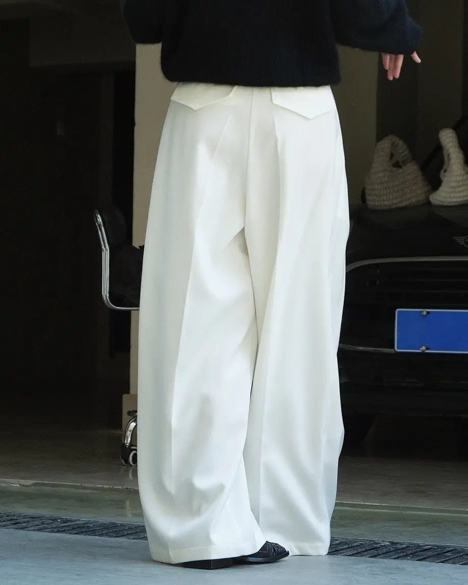 Women’sCasual Style Three-dimensional Pleated Suit Pants