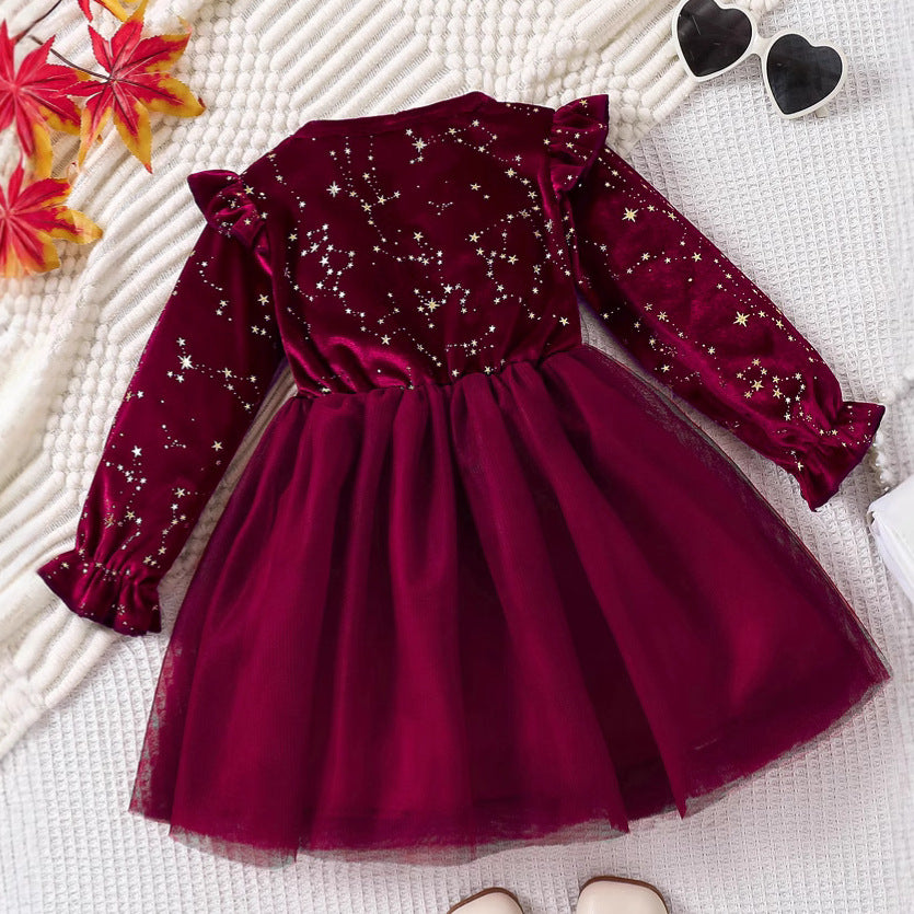 Children's Velvet Princess Dress