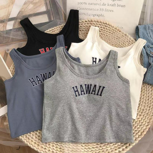Ladies' One-piece Sports Vest With Chest Pad