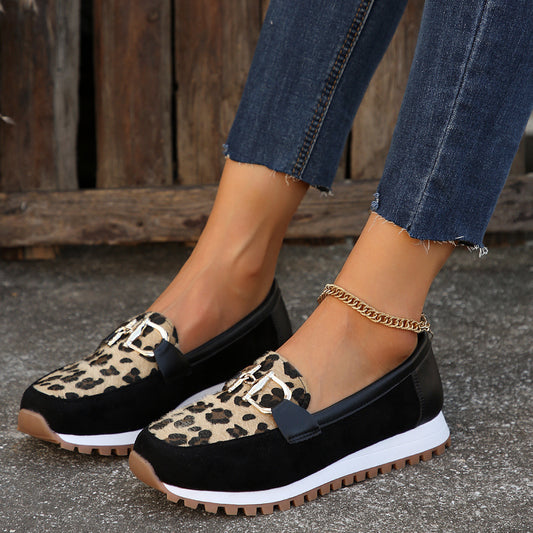 Flache Schuhe mit Metallschnalle für Damen, Sommerschuhe