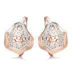 Geometry Pattern Hollow Carved Two-tone Earrings