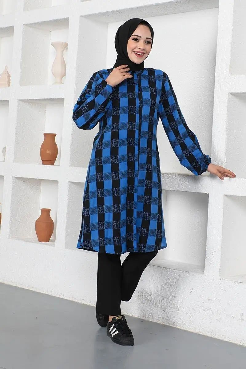 Saxe Blue Tunic Top