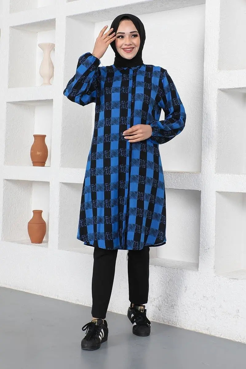 Viscose Tunic-Saxe Blue