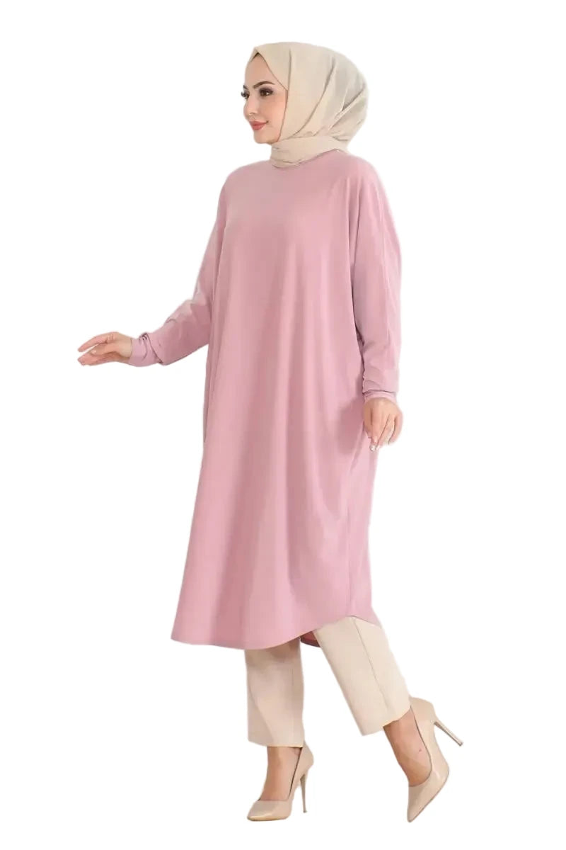 Women's Bat Sleeve Modest Tunic – Powder Pink