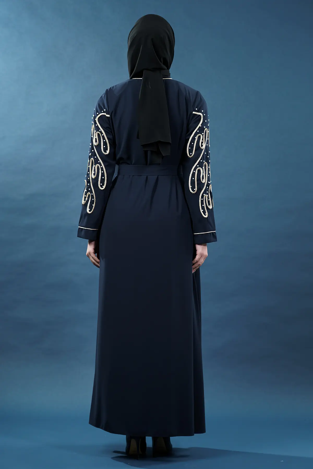 Zippered Abaya | Navy