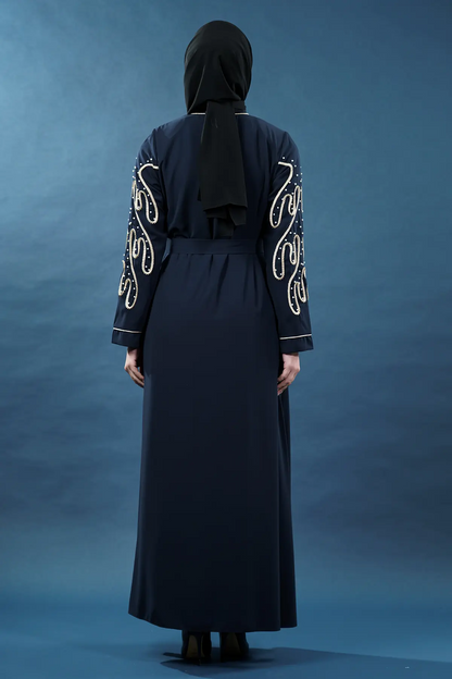 Zippered Abaya | Navy