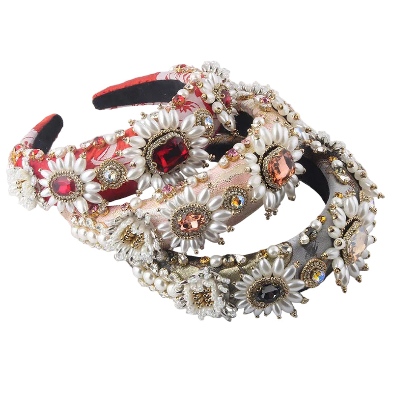 Baroque Pearl & Rhinestone Headband